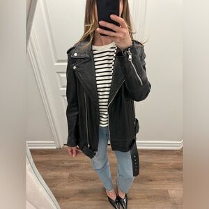 Zara motorcycle leather jacket